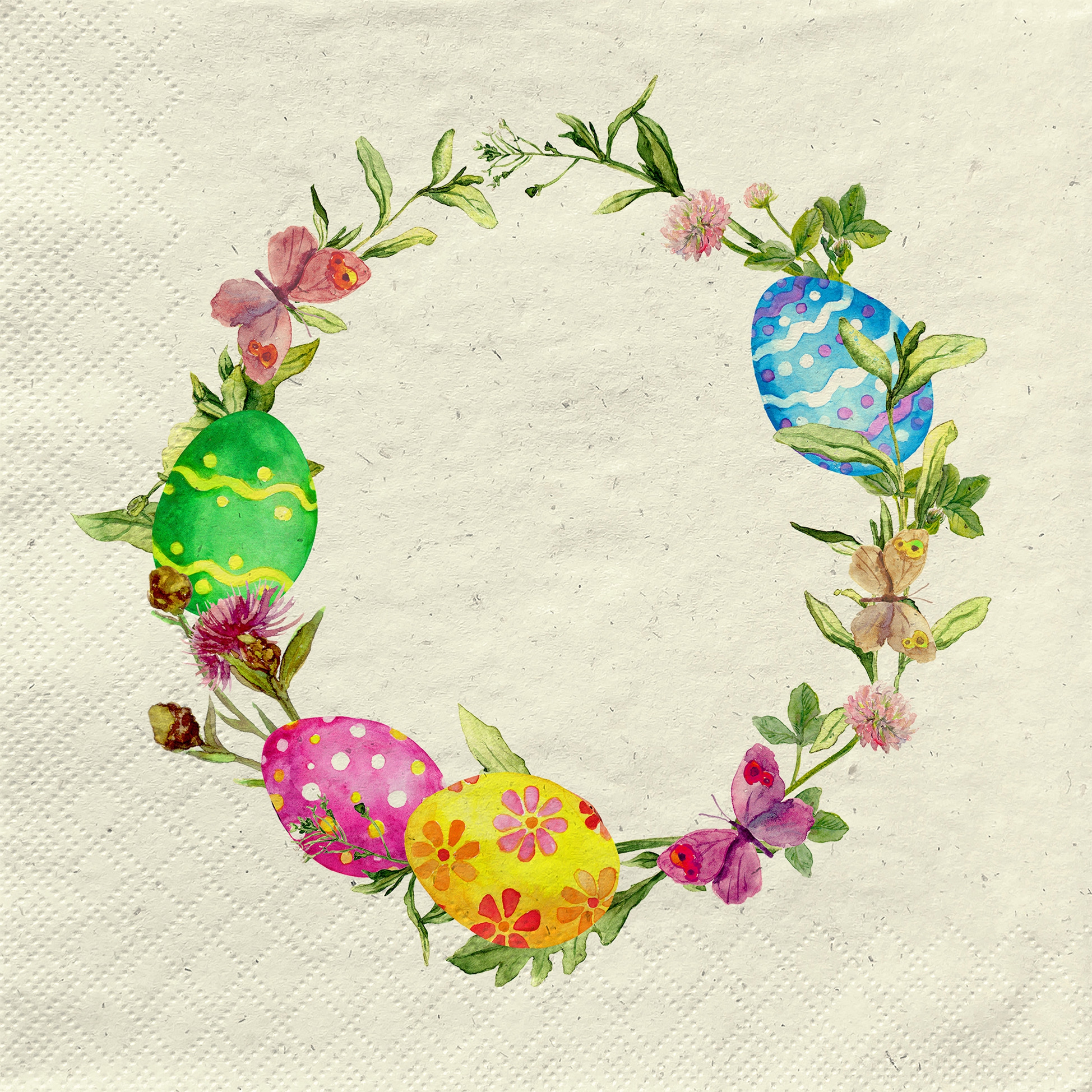 Șervețel - Easter Wreath - 33x33 cm 1 Șervețel - Easter Wreath - 33x33 cm