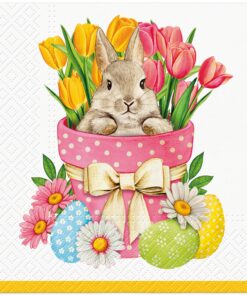Șervețel - Flower Bunny - 33x33 cm