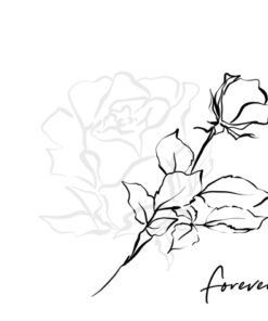 Șervețel - Forever in my Heart black - 33x33 cm