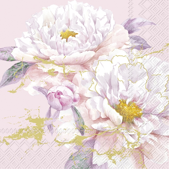 Șervețel - Happy Peony rose - 33x33 cm 1 Șervețel - Happy Peony rose - 33x33 cm