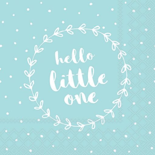 Șervețel - Hello Little One blue - 33x33 cm 1