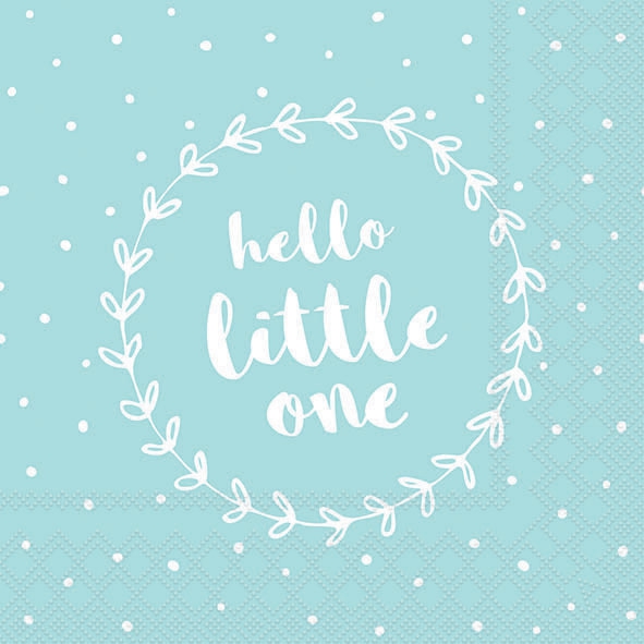 Șervețel - Hello Little One blue - 33x33 cm 1 Șervețel - Hello Little One blue - 33x33 cm