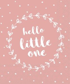 Șervețel - Hello Little One pink - 33x33 cm