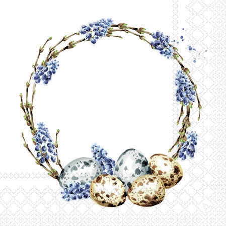 Șervețel - Muscari Wreath - 25x25 cm 1 Șervețel - Muscari Wreath - 25x25 cm