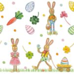 Șervețel - Playful Bunnies - 33x33 cm
