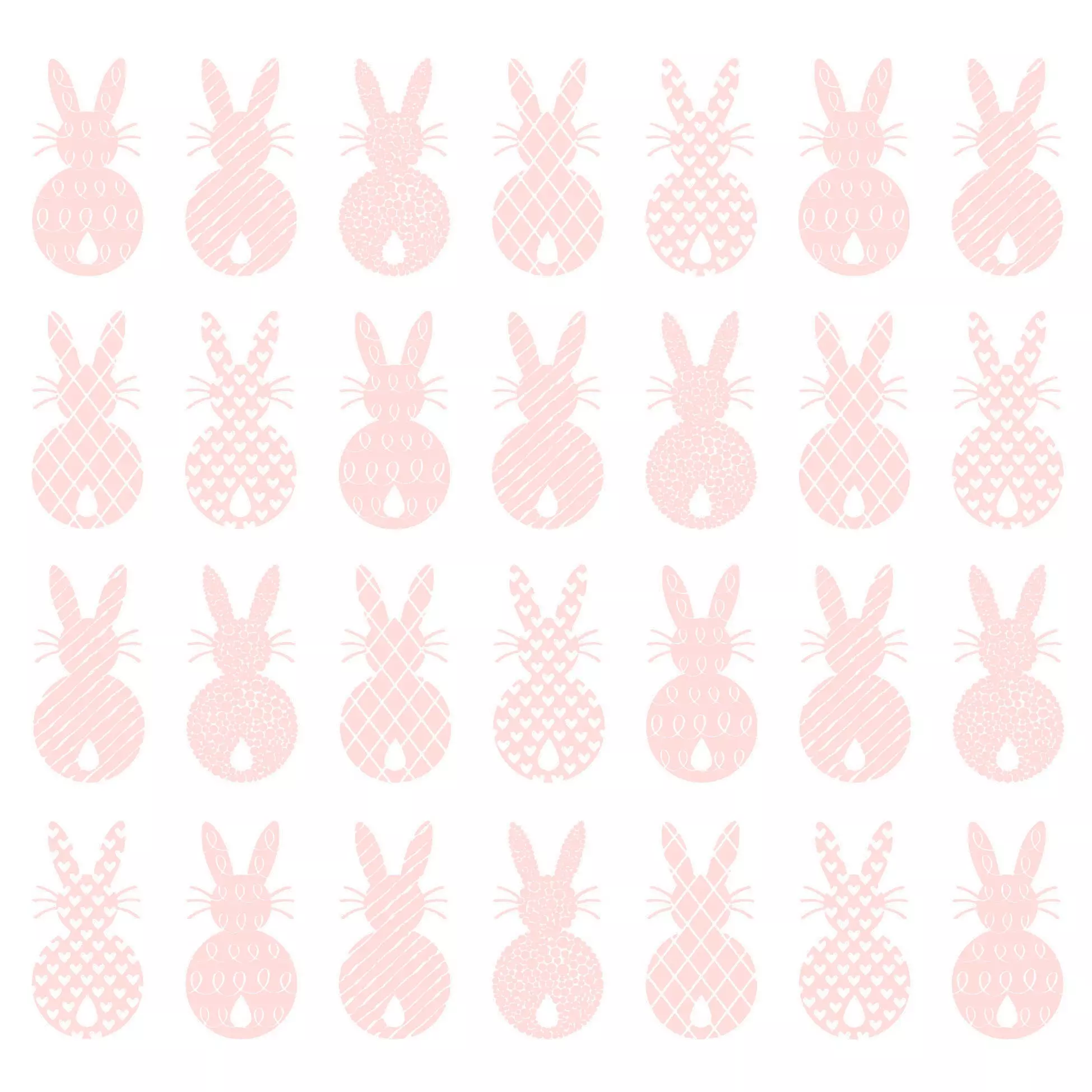 Șervețel - Pure Easter Rabbits rosé - 33x33 cm 1 Șervețel - Pure Easter Rabbits rosé - 33x33 cm