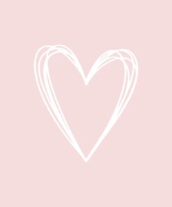 Șervețel - Pure Heart rosé - 33x33 cm