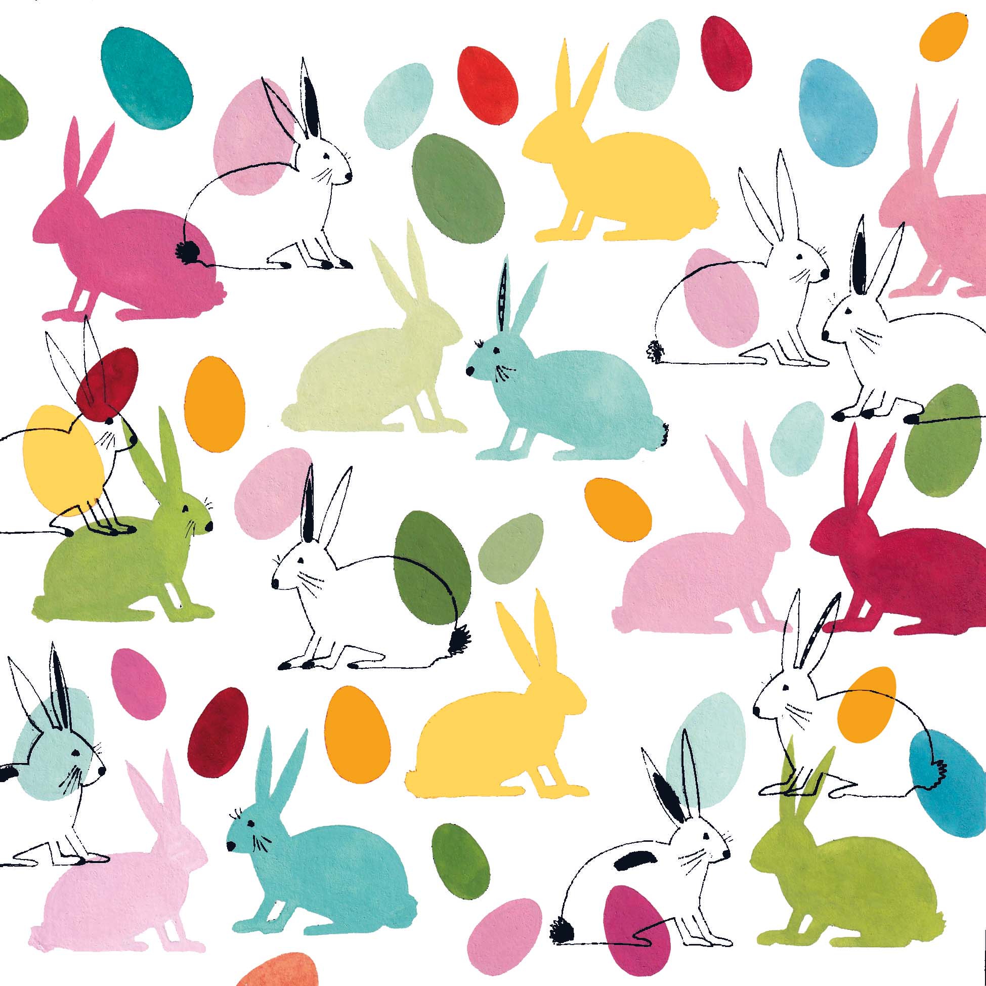 Șervețel - Rabbits & Eggs - 33x33 cm 1 Șervețel - Rabbits & Eggs - 33x33 cm
