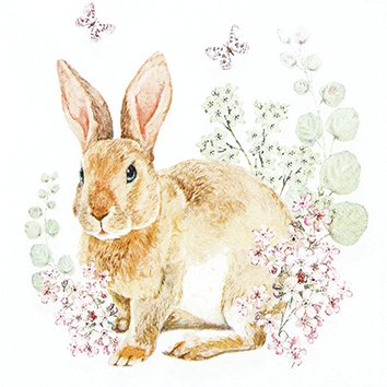 Șervețel - Rosi Rabbit - 25x25 cm 1 Șervețel - Rosi Rabbit - 25x25 cm