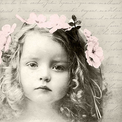 Șervețel - Sweet Girl - 33x33 cm 1 Șervețel - Sweet Girl - 33x33 cm