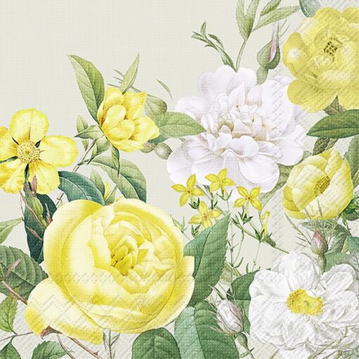 Șervețel - Yellow Rose Garden - 33x33 cm 1