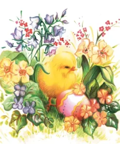 Șervețele - Chicken with Pink Egg - 33x33 cm