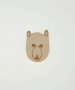 Decorațiune lemn - Bear pin - 5,8x4,3 cm