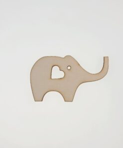 Decorațiune lemn - Elefant - 9,8x6 cm