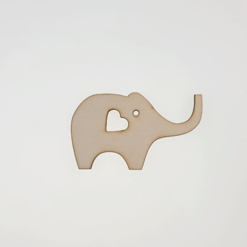 Decorațiune lemn - Elefant - 9,8x6 cm 1