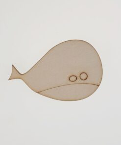 Decorațiune lemn – Balenă - 8,5x5,7 cm