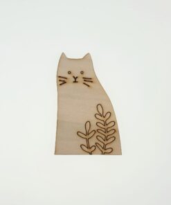 Decorațiune lemn – Cat - 10x6,2 cm