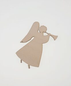 Decorațiune lemn – Trumpeting Angel – 10x6.5 cm