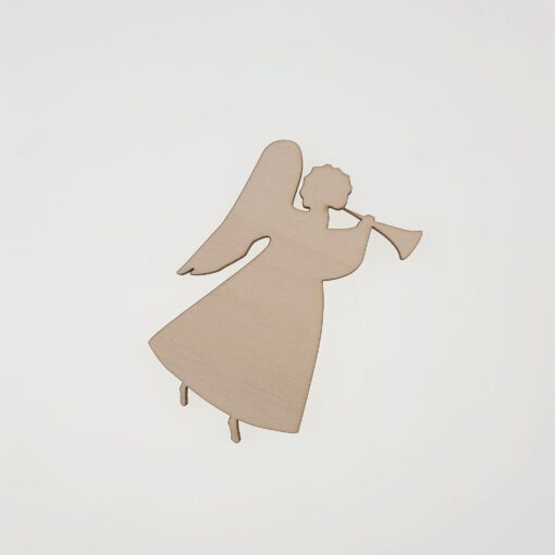 Decorațiune lemn – Trumpeting Angel – 10x6.5 cm 1
