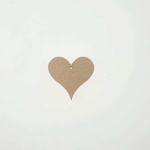 Formă inimă din lemn - 3,8x3,8 cm 1