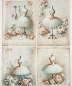 Hârtie de orez - Ballet Dress - A4