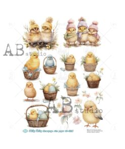 Hârtie de orez - Chicks - A4