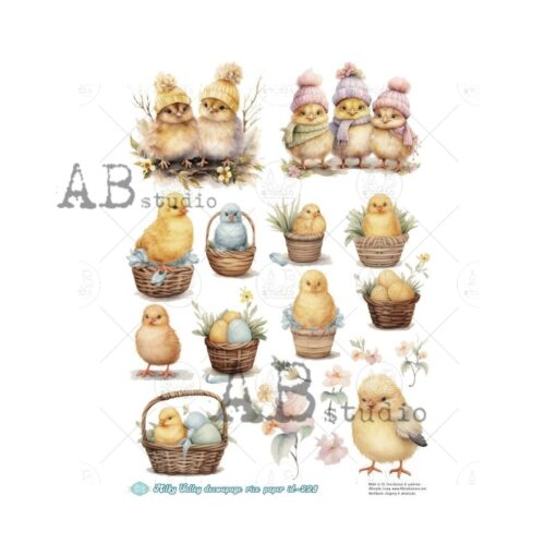 Hârtie de orez - Chicks - A4 1