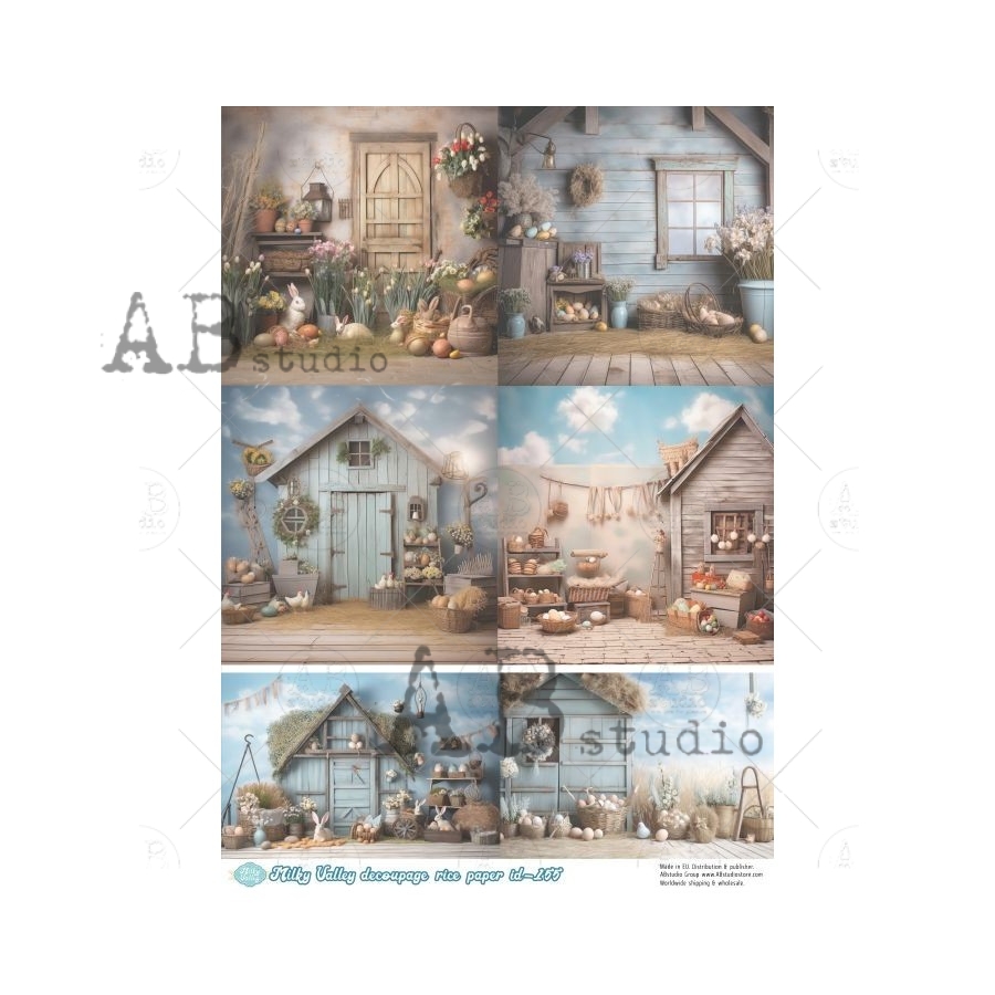 Hârtie de orez - Easter Scenes - A4 1 Hârtie de orez - Easter Scenes - A4