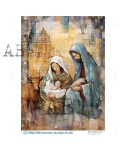 Hârtie de orez - Jesus is Born - A4