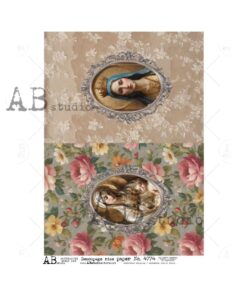 Hârtie de orez - Medallions Mother of God - A4