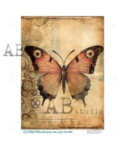 Hârtie de orez – Butterfly 2 - A4