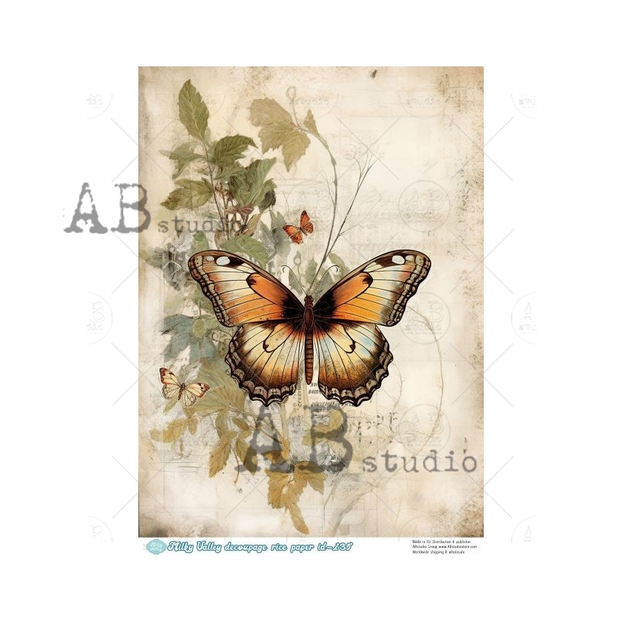 Hârtie de orez – Butterfly - A4 1 Hârtie de orez – Butterfly - A4