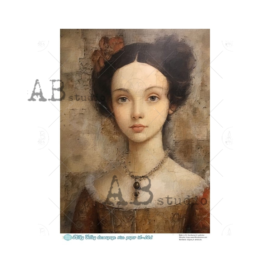 Hârtie de orez – Victorian Portrait 4 - A4 1 Hârtie de orez – Victorian Portrait 4 - A4