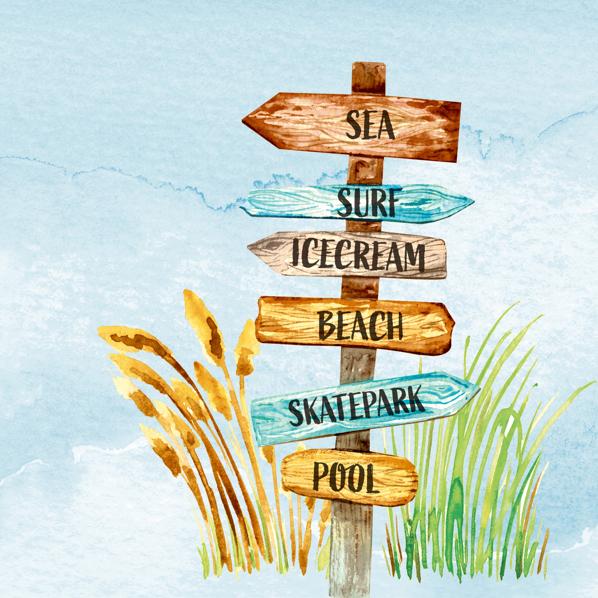 Șervețel - Beach Signs - 33x33 cm 1 Șervețel - Beach Signs - 33x33 cm