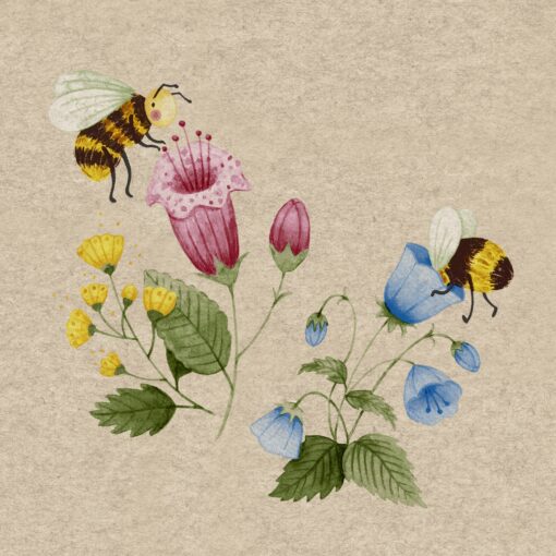 Șervețel - Bee Flowerful - 33x33 cm 1