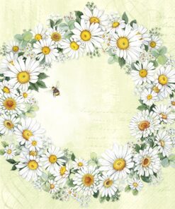 Șervețel - Daisies Wreath - 33x33 cm