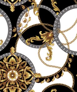 Șervețel - Golden Barocco Rosettes in Circles - 33x33 cm