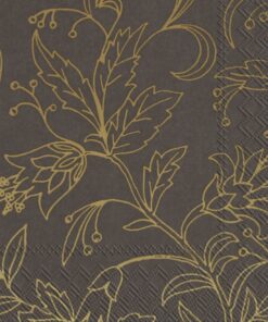 Șervețel - Golden Flower brown - 33x33 cm
