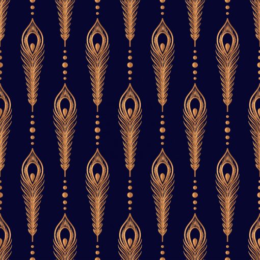 Șervețel - Golden Peacock Feather - 33x33 cm 1