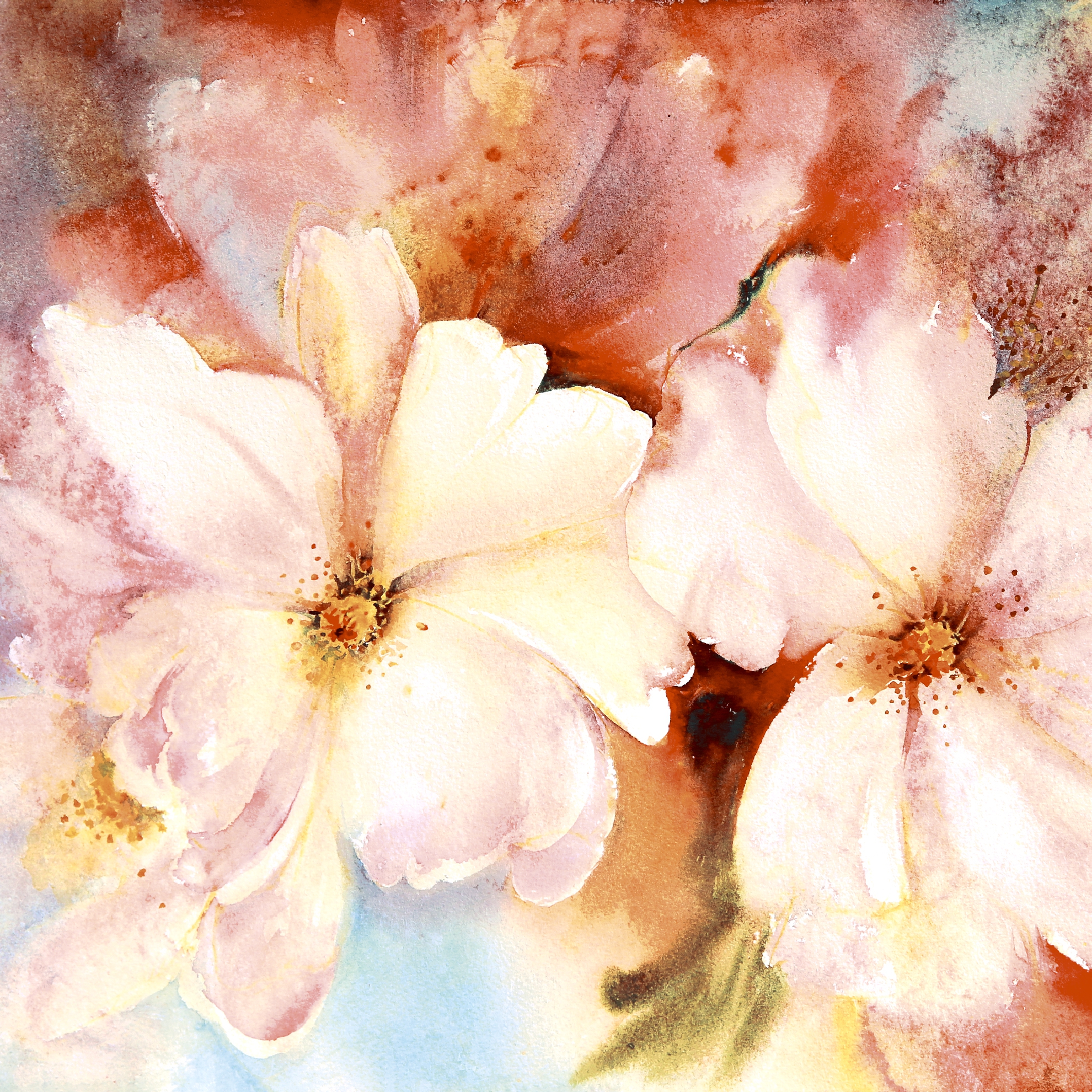 Șervețel - Painted Blooms - 33x33 cm 1 Șervețel - Painted Blooms - 33x33 cm