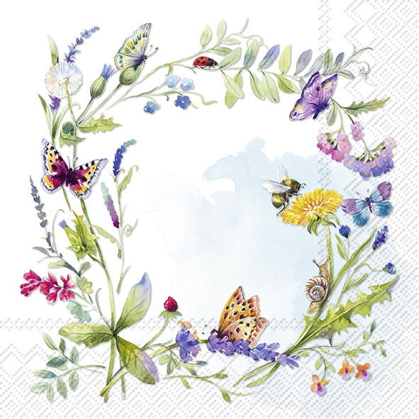Șervețel - Spring Wreath - 25x25 cm 1 Șervețel - Spring Wreath - 25x25 cm