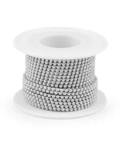 Șnur cu perle argintiu - 0,2 cm
