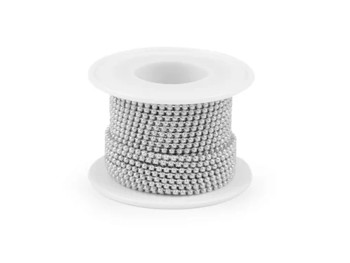 Șnur cu perle argintiu - 0,2 cm 1