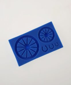 Matriță silicon - Car Wheels and Horseshoe - 11,2x7 cm