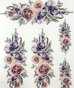 Hârtie transfer – water – Flowers2 – 25×35 cm