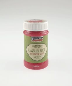 Lazura gel interior – roșu – 100 ml - Pentart