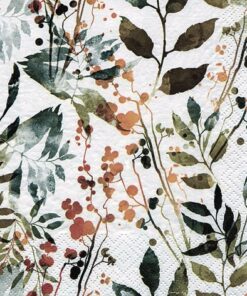 Șervețel - Boho Leaves & Herbs Vintage - 33x33 cm