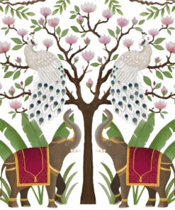 Șervețel - Elephants & Peacocks - 33x33 cm