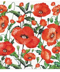 Șervețel - Flanders Poppy - 33x33 cm
