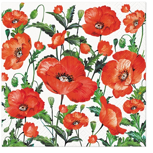 Șervețel - Flanders Poppy - 33x33 cm 1 Șervețel - Flanders Poppy - 33x33 cm